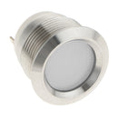 Car Motorcycle 12V 19mm Dash Panel Indicator Light with Wrie Leads White