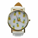 Fashion Pineapple pattern Quartz watch White L6D3