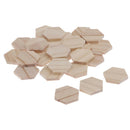 Unfinished Wood Hexagon Cutout Tile Pieces for DIY Crafts (25Pcs) Blank Wooden