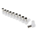 10Pcs Right Angle RF Female Connector Adapter for Coaxial Cable TV Aerial