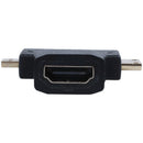 3 in 1 HDMI Female to Mini HDMI + Micro-HDMI Adapter