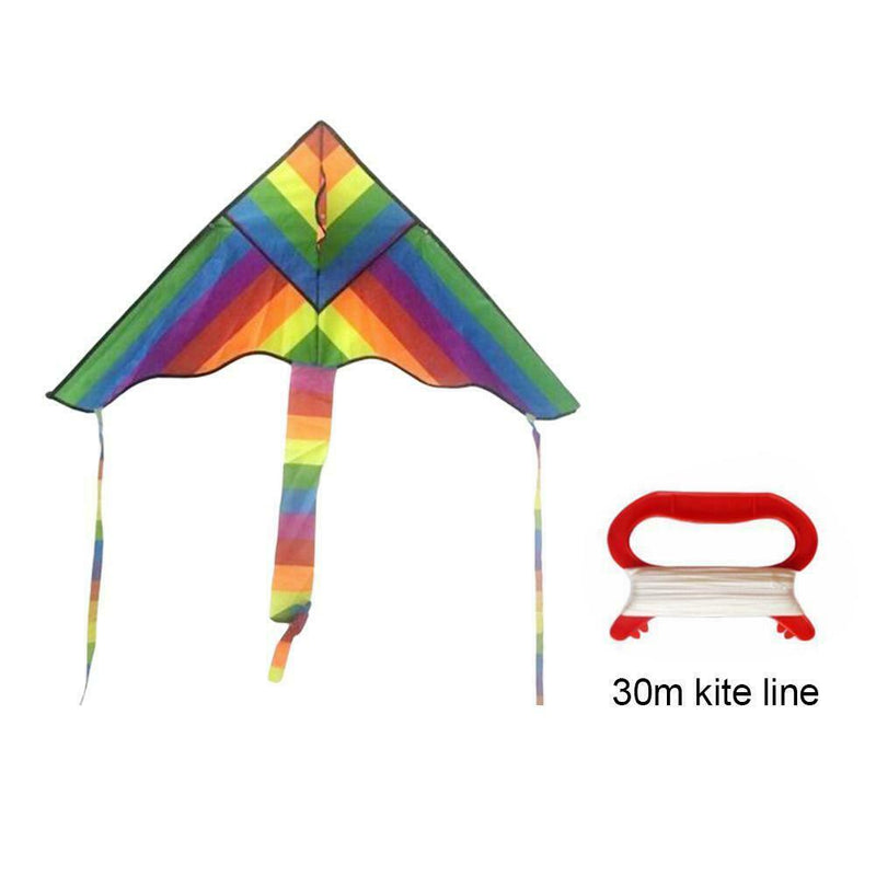 Delicate Rainbow Triangle Kite Outdoor Children Fun Sports Kids Toys Gift 1Pcs