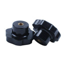 M8 x 50mm Diameter Thread Clamping Star Knob Black Replacement 2pcs Y4V7