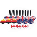 15pcs nylon dart shafts and 15pcs nice pattern darts flights dart accessoriesSP