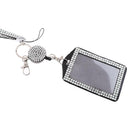 Crystal LANYARDs with Retractable Reel ,Vertical ID Badge Holder of White