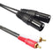 Dual RCA Male to XLR Male Cable 2 XLR to 2 RCA Plug HIFI Stereo Audio Cable