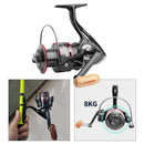 Spinning Reel Metal Spool Small Winter Ice Fishing Reel w/2x Fishing Reel Handle