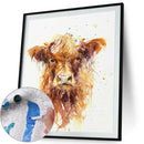 Painting By Numbers Kit DIY Cattle Hand Painted Canvas Oil Art Picture Gift