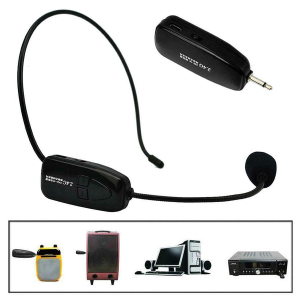 2.4G Wireless Microphone Headset Megaphone Radio Mic for Loudspeaker A#S