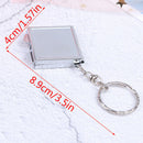 Personalised Folding Mirror Key Ring Keychain Mini Compact Pocket Cosmetic  JR