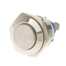 12V DC Chrome Metal Momentary Reset Push Button Switch Car Boat 16mm SPST