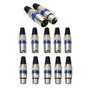 10Pcs XLR 3Pin Male & Female MIC Jack Plug Audio Microphone Wire Cable ConnectME