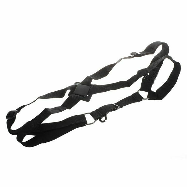 Black Adjustable Tenor Baritone Sax Saxophone Harness Shoulder Strap