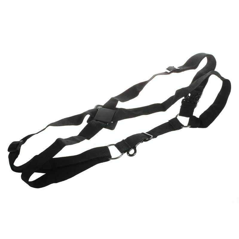 Black Adjustable Tenor Baritone Sax Saxophone Harness Shoulder Strap