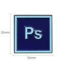 Creative Photoshop Design Lapel Pins Women Men Jacket Brooches (Style 6) A