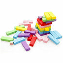 Wooden Stacking Board Games Building Blocks for Kids - 48 Pieces