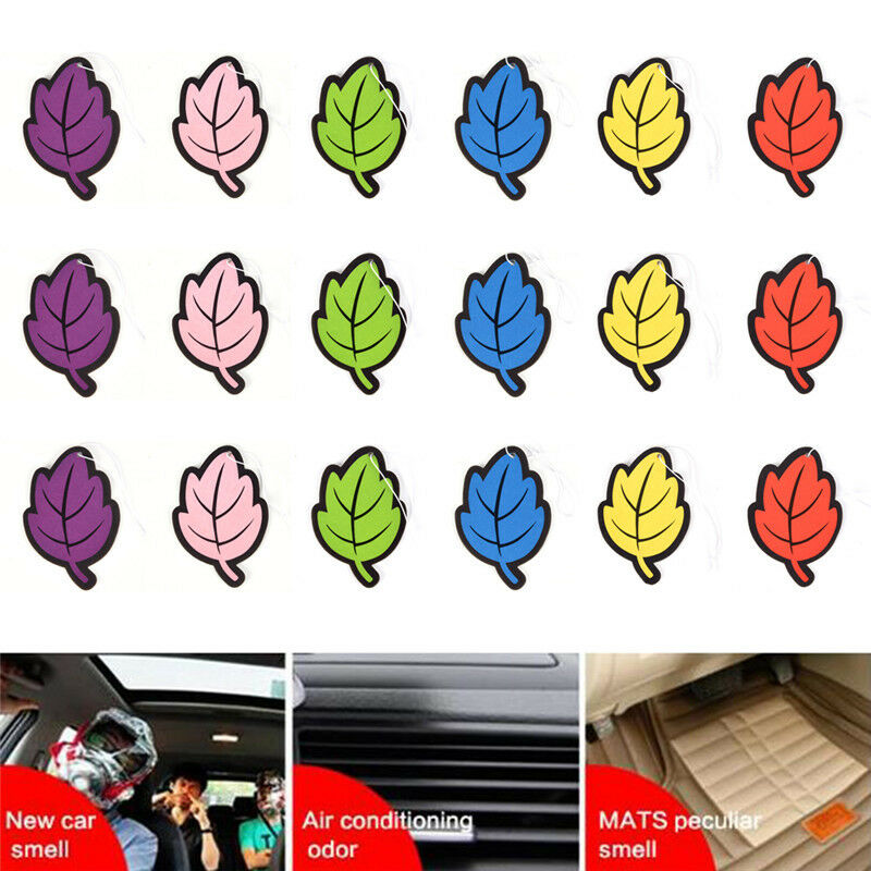 6Pcs/Lot Auto Shine Paper Hanging Car Air Freshener Vanilla perfumed Leaf  Bj