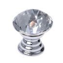 10 Pcs 20mm Crystal Glass Clear Cabinet Knob Drawer Pull Handle Kitchen Doo G6X1