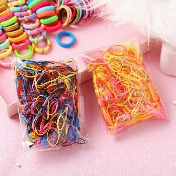 220x Candy Color Girl Hair Clips Rope Ponytail Holder Hair Accessories - No Box