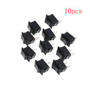 10x 10*15MM Small Black Rocker Switch KCD1-11 250VAC/3A 6A 125V AC 2P Switches3c