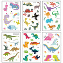 2Pcs Children animal tattoo temporary cute cartoon fox raccoon image sticke TO