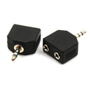 5Pcs 3.5mm to dual 2 RCA female male jack Y splitter audio adapter converter JR