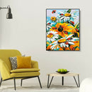 Painting By Numbers Kit DIY Insect Sunflower Canvas Oil Art Picture Craft A