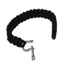 survival bracelet 550 Parachute Braiding Adjustable steel buckle-black. R3F8