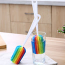 Flexible Cup Brush Replacement Head Long Handle Sponge Cleaner Bottle Scrubber