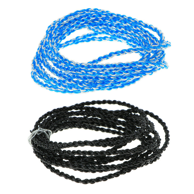 2 Pieces 7N Braided OCC Copper Wire HiFi Audio Upgrade Cable For Earphone