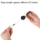 2Pcs Retractable Key Chain Reel Recoil Pull Badge Reel with 68cm Key Ring R  Gw