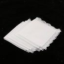 5Pack Men Women 100% Cotton White Handkerchiefs Comfy Hanky Party Hankies