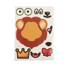 8Sheets/set Kids Funny Puzzle Games Make A Face DIY Animal Jigsaw Stickers S Hn