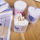 100pcs/box Disposable Double Heads Cotton Swabs Makeup Cotton Buds (Love) A