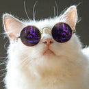 Lovely Dog Cat Glasses Pet Eye Protection Sunglasses Photos Props (Blue) A