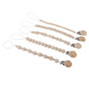 Baby Toddler Dummy Pacifier Soother Nipple Shield Wood Chain Clip Holder