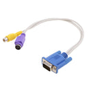 VGA to S-Video/RCA Converter Adapter Cable Cord COnnector
