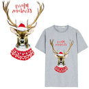 Christmas Elk Patches Washable Heat Transfer Iron-on Patch DIY Accessory Pa JR