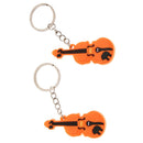 2x Violin Keychain Key Chain Handbag Purse Pendant Charm for Music Lovers