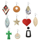 23 Pieces Earring Pendant Metal Cutting Dies Stencil for Card Making Leather DIY