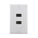 Female 2 HDMI Port Audio Video Wall Plate Socket Outlet Face Panel 115x70mm