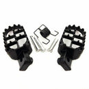 2 Black Aluminum Alloy Off-road Motorcycle Pedal Racing Style Motorcycle Re T1Y3