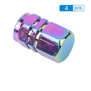 4pcs Colorful Hexagonal Aluminum Car Motorcycle Tire Valve Stem Caps Covers
