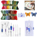 DIY Embroidery Knitting Punch Needle Pen Magic Sewing Tool Kit+50 Threads Set//