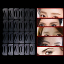 24 Styles Eyebrow Shaping Stencils Grooming Kit Shaper Template Makeup Tool Cy