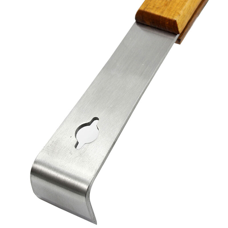 Wooden Stainless Steel Bee Hive Scraper Beekeeping Keeper Equipment