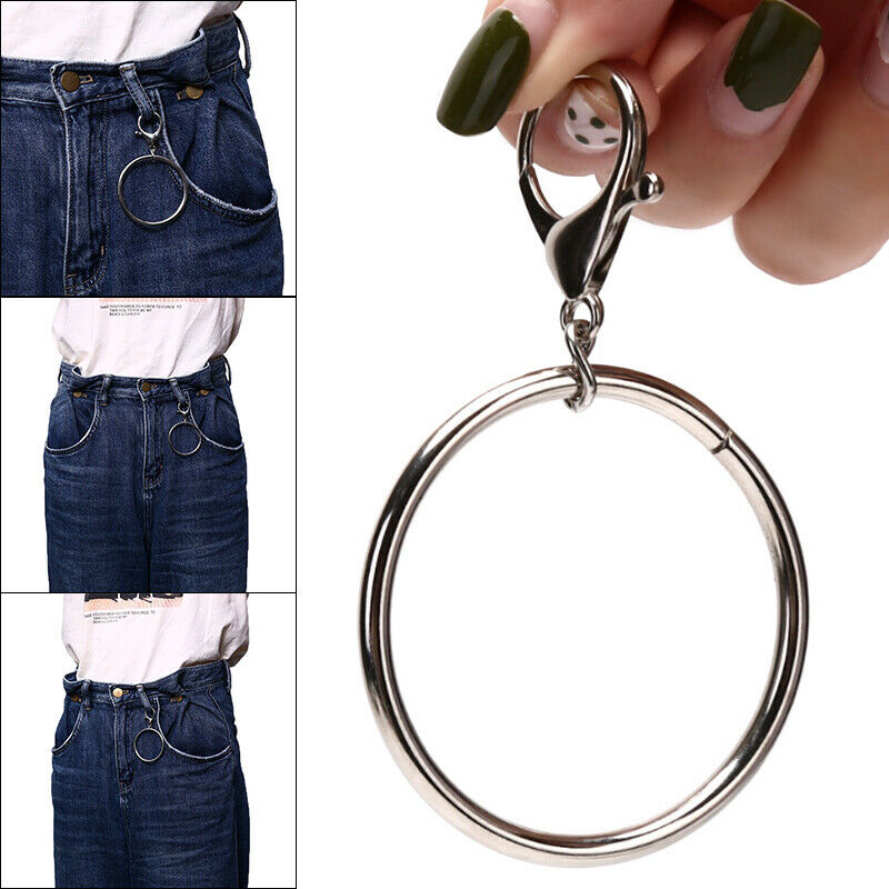 1pc Street Big Ring Key Chain Rock Punk Trousers Hipster Pant HipHop AccessorOZ