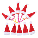 Christmas Decorations Mini Santa Claus Hats Non-woven Lovely Xmas Cute Soft Top