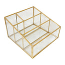 Clear Glass Cosmetic Storage Organizer Containter for Jewelry, Hair Accessories