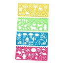4 Pcs Plastic Templates Drawing Ruler for Students Children V4F7